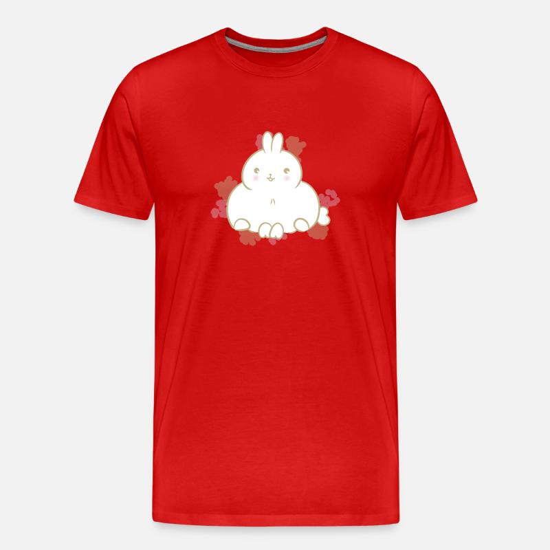 Süßes Häschen - Männer Premium Bio T-Shirt - Rot