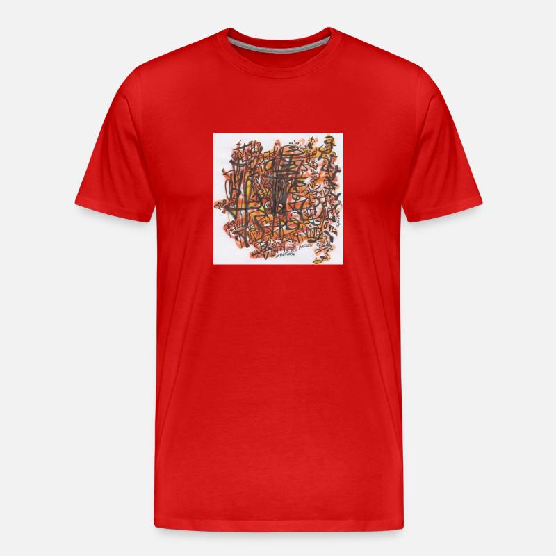 Chakra Lightcodes:Rootchakra - Männer Premium Bio T-Shirt - Rot