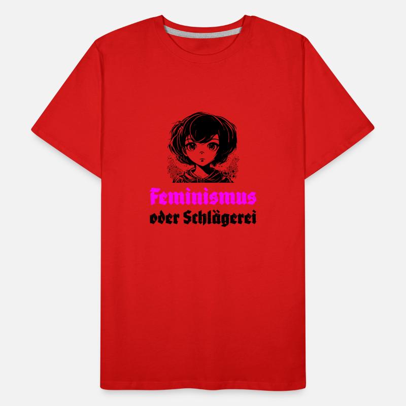 Feminismus oder Schlägerei Männer Premium Bio T-Shirt