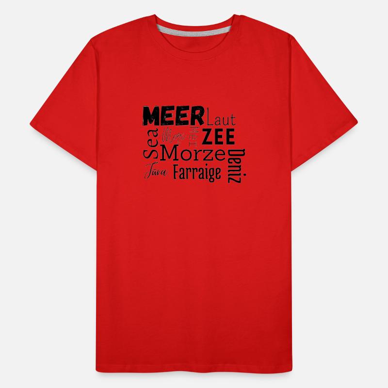 Sea in different languages Men's Premium Organic T-Shirt