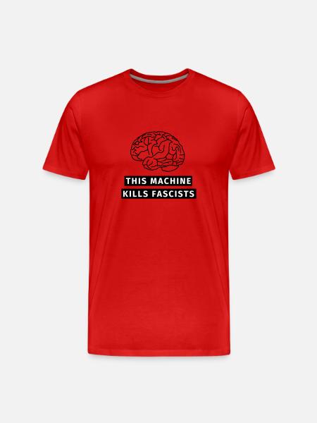 This machine kills fascists - T-shirt bio Premium Homme - rouge