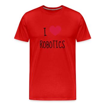 Robotics Robot Robotik Robotique Roboter - Men's Premium Organic T-Shirt - red - Front - Damien (186cm)