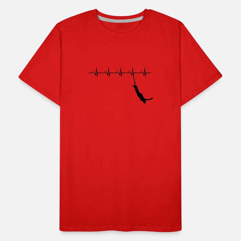 Bungee Jumping Evolution Sport Fun Männer Premium Bio T-Shirt