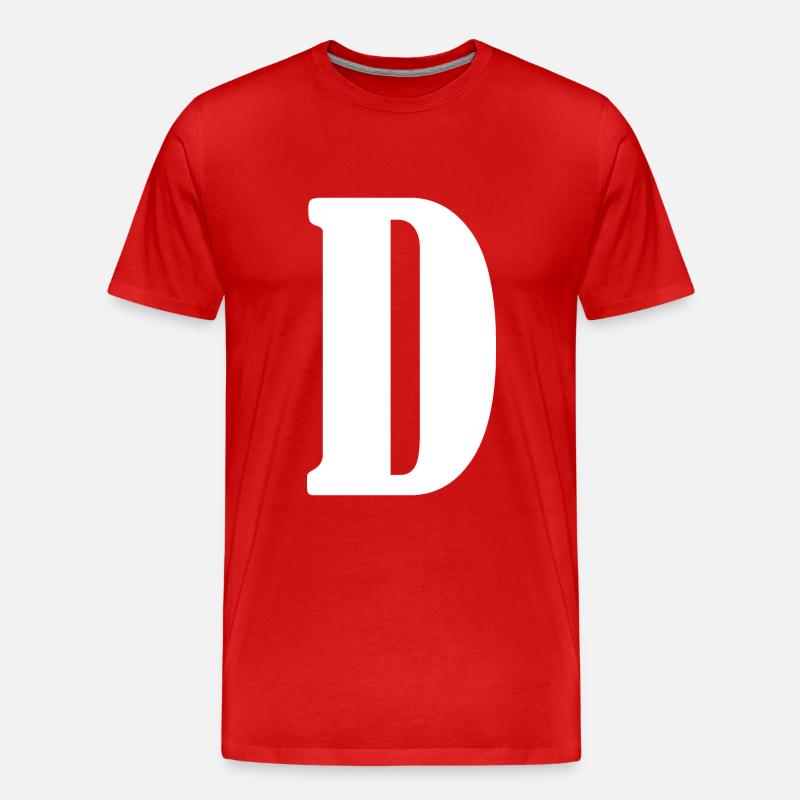 D - Männer Premium Bio T-Shirt - Rot