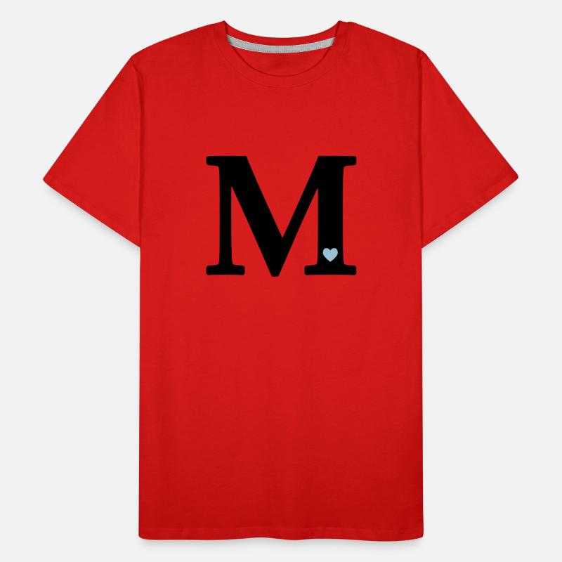 Lettre M Lettre initiale T-shirt bio Premium Homme