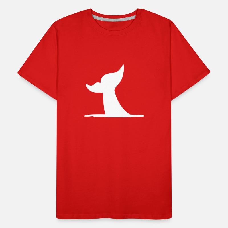 Walvis Mannen premium biologisch T-shirt