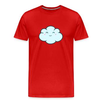 Doux nuage - T-shirt bio Premium Homme - rouge - Devant - Damien (186cm)