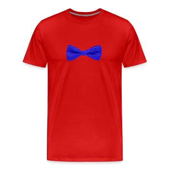 Trendy Fliegen Hemd Schleifen Hemd weiß Partyshirt - Männer Premium Bio T-Shirt - Rot - Vorne - Damien (186cm)