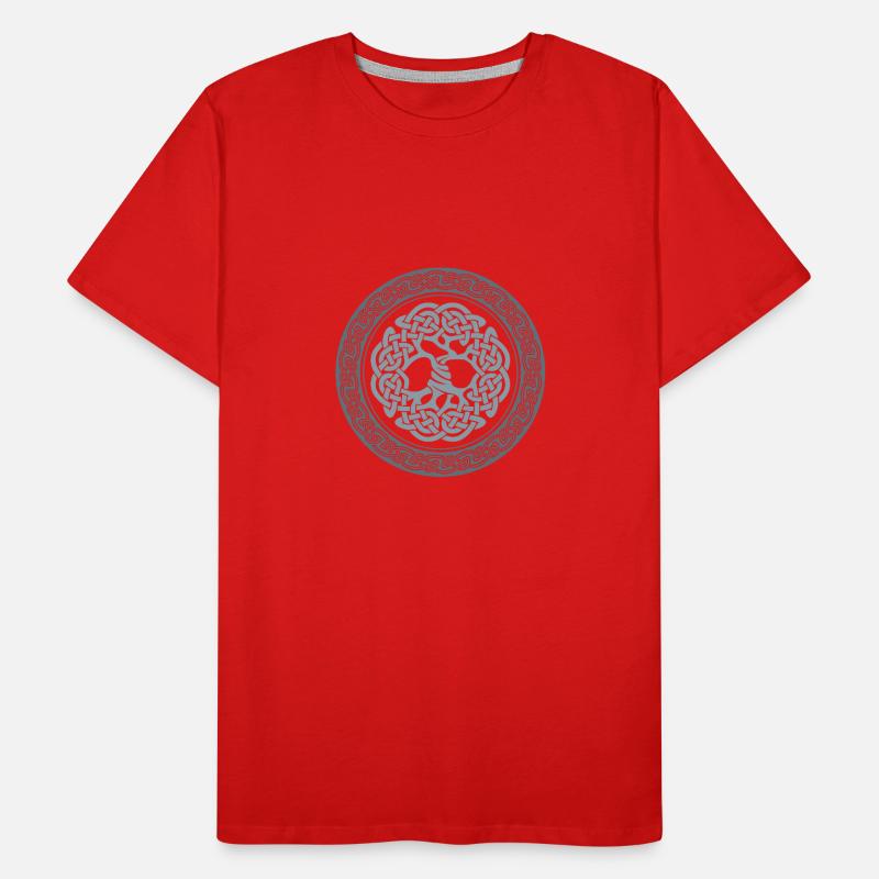 Tree in classical Celtic style, ver. 2 Men's Premium Organic T-Shirt