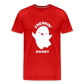 FREAKIN WHITE BOOBY - T-shirt bio Premium Homme - rouge - Devant - Damien (186cm)
