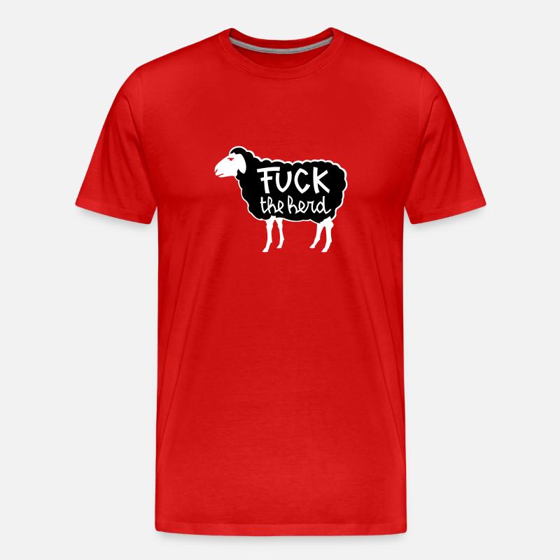 schwarze Schafe - Männer Premium Bio T-Shirt - Rot