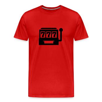 Bandit manchot - T-shirt bio Premium Homme - rouge - Devant - Damien (186cm)