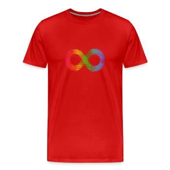 Neurodiversität - Männer Premium Bio T-Shirt - Rot - Vorne - Damien (186cm)