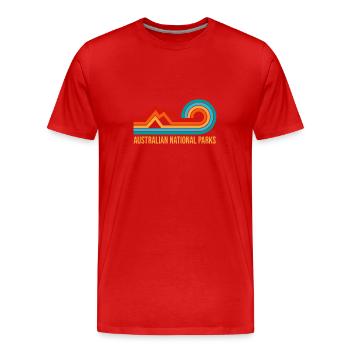 Parcs nationaux australiens - T-shirt bio Premium Homme - rouge - Devant - Damien (186cm)