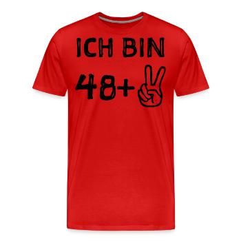 50 Jahre Geburtstag 1 - Männer Premium Bio T-Shirt - Rot - Vorne - Damien (186cm)