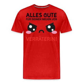 Abschiedsgeschenk Jobwechsel Beruf - Männer Premium Bio T-Shirt - Rot - Vorne - Damien (186cm)
