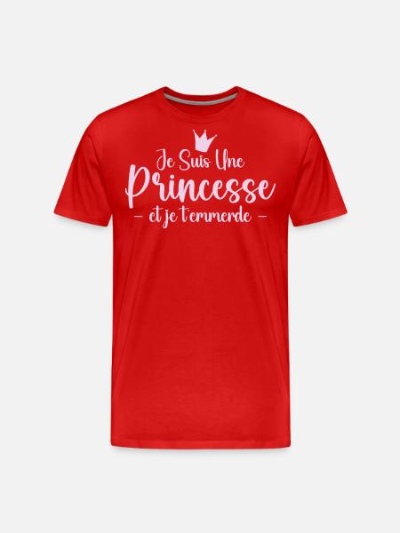 I'm a princess and fuck you - Men's Premium Organic T-Shirt - red