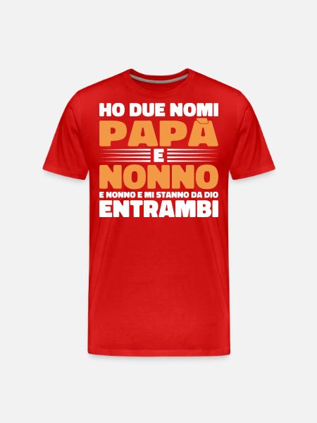 Papa und Opa - Männer Premium Bio T-Shirt - Rot