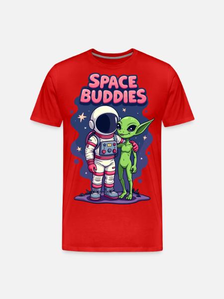 Copains de l’espace - T-shirt bio Premium Homme - rouge