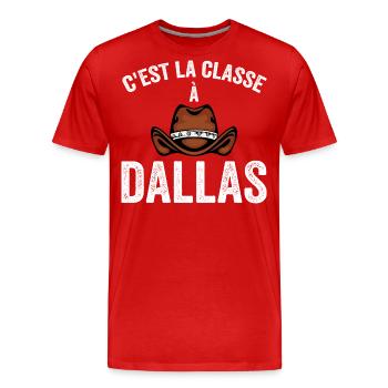 country, fan de country, musique country - T-shirt bio Premium Homme - rouge - Devant - Damien (186cm)