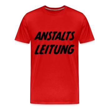 Anstaltsleitung Unternehmer Selbstständiger - Männer Premium Bio T-Shirt - Rot - Vorne - Damien (186cm)