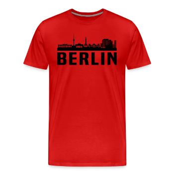 Berlin skyline berlin - T-shirt bio Premium Homme - rouge - Devant - Damien (186cm)