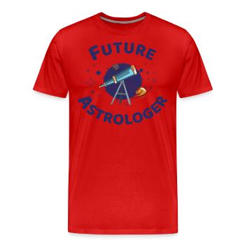 Future Astrologer - Men's Premium Organic T-Shirt - red - Front - Damien (186cm)