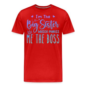 i'm the big sister - T-shirt bio Premium Homme - rouge - Devant - Damien (186cm)