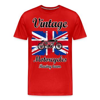 uk motorcycles racing - T-shirt bio Premium Homme - rouge - Devant - Damien (186cm)