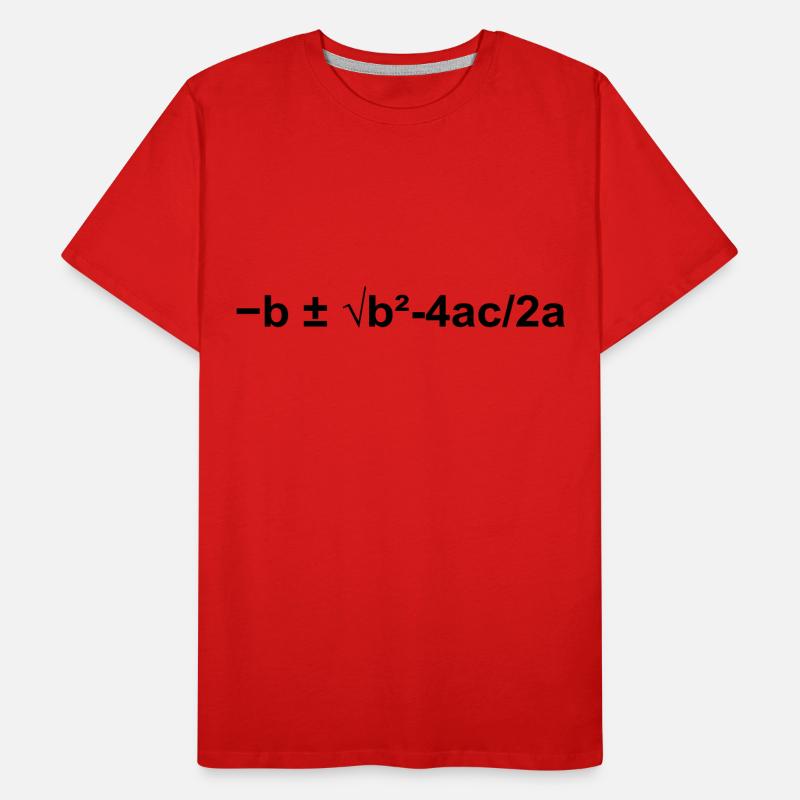 Quadratic Formula Math Mathematical Physics Men's Premium Organic T-Shirt