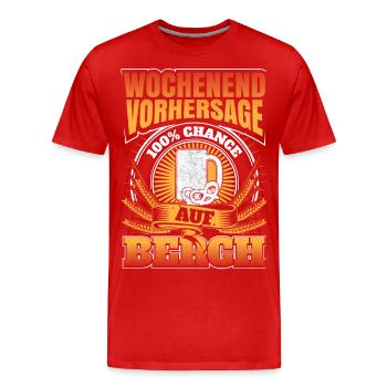 Berg appelle Erlangen, Berchshirt, Bergkirchweih Bier - T-shirt bio Premium Homme - rouge - Devant - Damien (186cm)