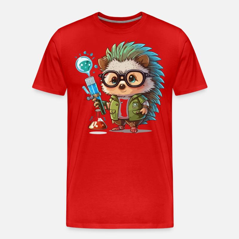 Igel-Labor - Männer Premium Bio T-Shirt - Rot