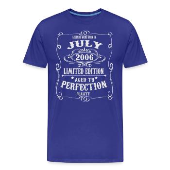 Legends est né en juillet 2006 - T-shirt bio Premium Homme - bleu roi - Devant - Damien (186cm)