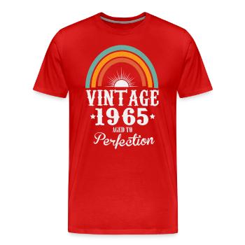 Vintage 1965 Jahrgang Geburtstag Retro Geschenk - Männer Premium Bio T-Shirt - Rot - Vorne - Damien (186cm)