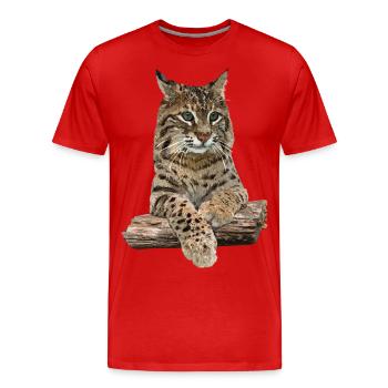 Lynx - T-shirt bio Premium Homme - rouge - Devant - Damien (186cm)