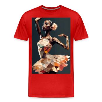 Ballerina 2 - Männer Premium Bio T-Shirt - Rot - Vorne - Damien (186cm)