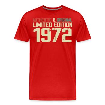 1972 Geburtstagsgeschenk 1972 Jahrgang 1972 Retro - Männer Premium Bio T-Shirt - Rot - Vorne - Damien (186cm)