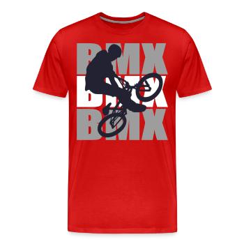 BMX Bike - Männer Premium Bio T-Shirt - Rot - Vorne - Damien (186cm)