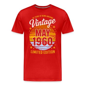 Legend 1965 60th Birthday Gifts for Men Women 60 Y - Men's Premium Organic T-Shirt - red - Front - Damien (186cm)