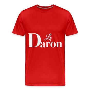 Le Daron, Le Père ! - T-shirt bio Premium Homme - rouge - Devant - Damien (186cm)
