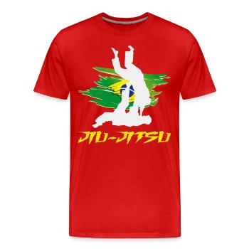 jujitsu - Men's Premium Organic T-Shirt - red - Front - Damien (186cm)