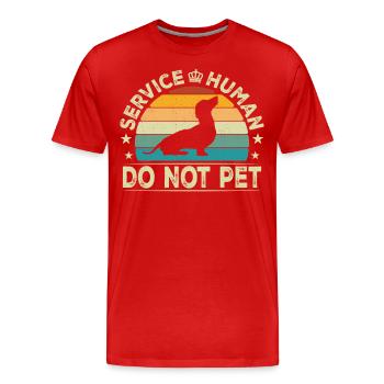 Service Human - Men's Premium Organic T-Shirt - red - Front - Damien (186cm)