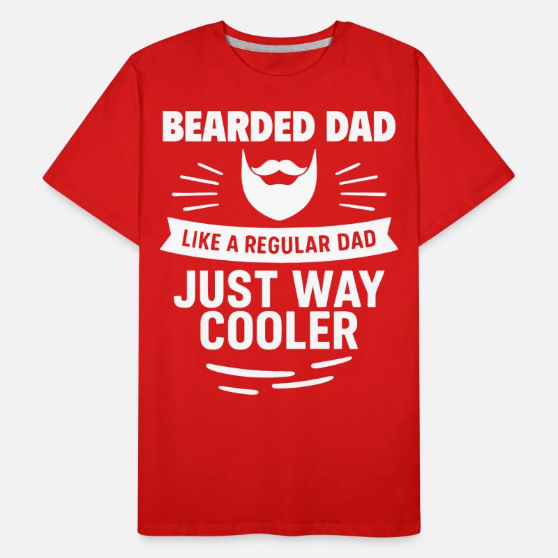 Bearded dad – cooler than average Men's Premium Organic T-Shirt