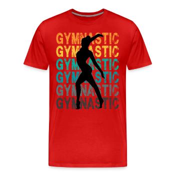 Gymnastics für eine Turnerin Bodenturnerin - Männer Premium Bio T-Shirt - Rot - Vorne - Damien (186cm)