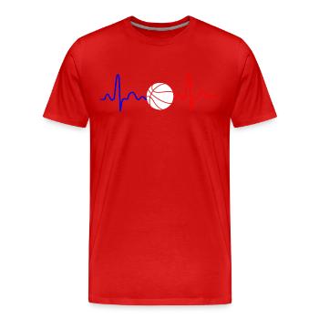 Basketteur basket-ball cadeau basketball - T-shirt bio Premium Homme - rouge - Devant - Damien (186cm)