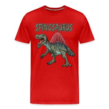 Dinosaurier Spinosaurus Fleischfresser Dino - Männer Premium Bio T-Shirt - Rot - Vorne - Damien (186cm)