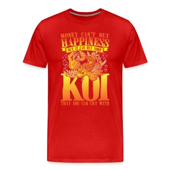 Koi Kapfen Zuchtkarpfen Koi Spruch - Männer Premium Bio T-Shirt - Rot - Vorne - Damien (186cm)