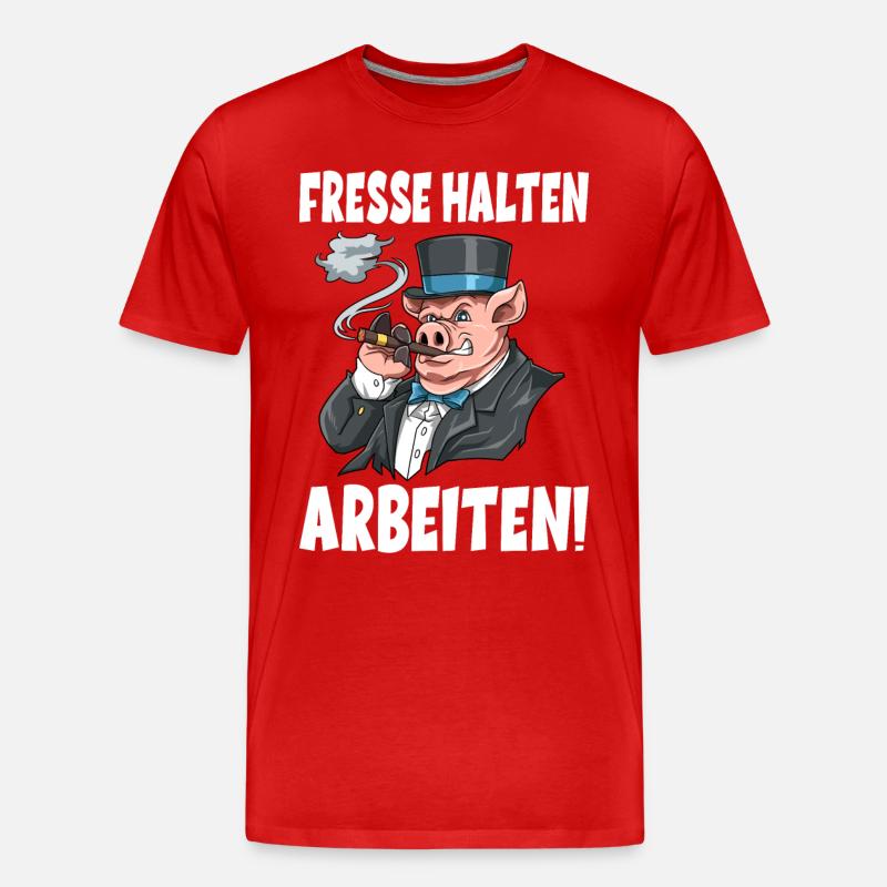 Chef Vorgesetzter Arbeiten - Männer Premium Bio T-Shirt - Rot