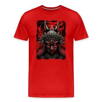 Samurai Japan Kultur - Männer Premium Bio T-Shirt - Rot - Vorne - Damien (186cm)