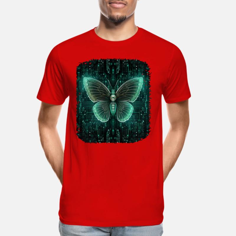 Programmierung PC Programm Code Schmetterling Männer Premium Bio T-Shirt